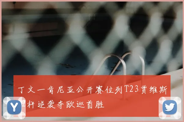 丁文一肯尼亚公开赛位列T23贾维斯62杆逆袭夺欧巡首胜